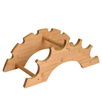 6-bottle Bamboo Wine Rack Multi-functional Wine Bottle Display and Storage for Bars Creative Wine Rack Ornaments