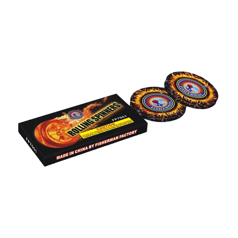 1.4g commercial rolling spinners fireworks with red fire