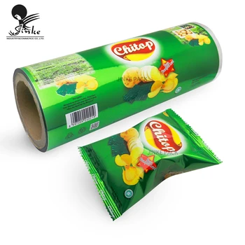 Custom Printed Factory Food Grade Metalized Laminated Pouch Foil Plastic Food Packaging Roll Stock Film for Biscuit Potato Chips