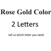 Rose gold 2 letters