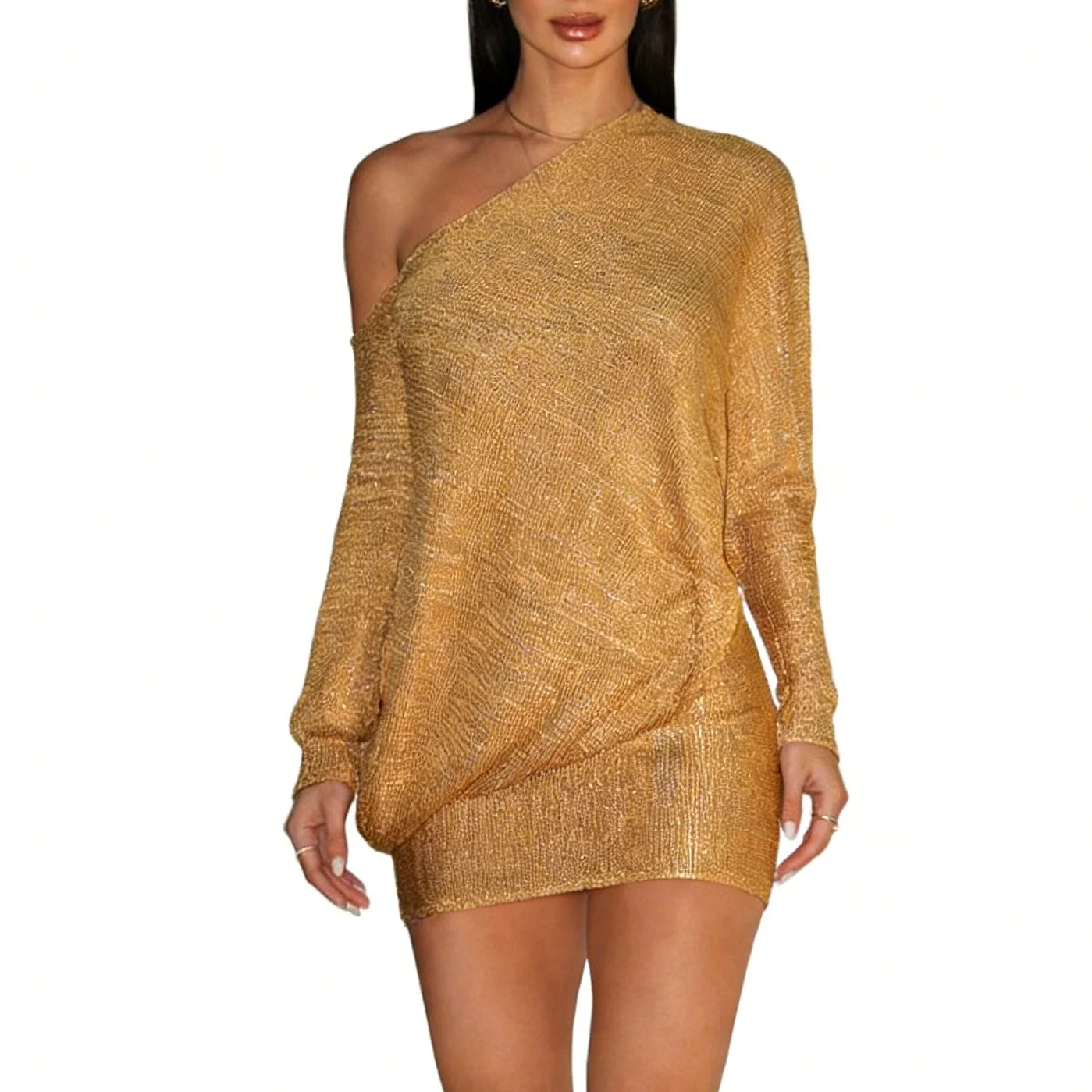 slim fit dress slacks Las Vegas Gold Sequin Mini Dress main image 0