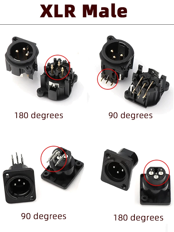 Pcb Through Xlr Connector Ho15t 4 Pins Panel Mount Xlr Connector Buy