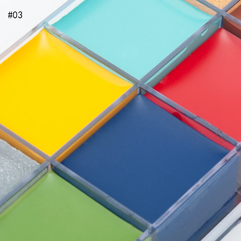 
 Профессиональная краска для лица, 12 цветов, краски для лица на Хэллоуин, краска для тела, искусство, для вечеринки, Нетоксичная краска для лица, профессиональный поддон для рисования  