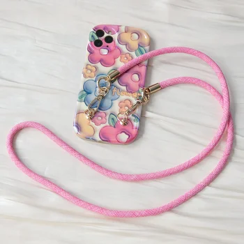 10mm Two Hook Phone Lanyard Crossbody Phone Ropes For Mobile Phone Case 120CM Customize