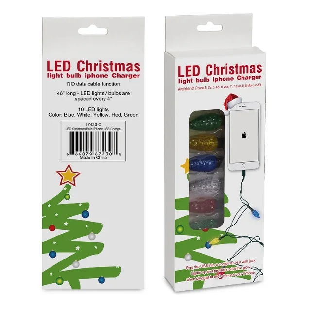 2022 Holiday Led Christmas Lights Charging Cable Usb And Bulb Charger Multicolor Christmas Cable