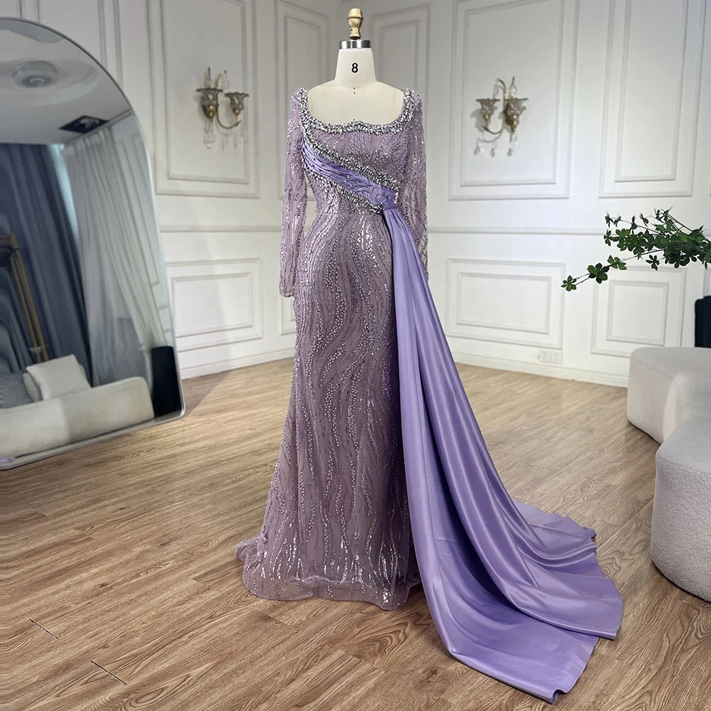 ladies lilac dress Just For You Purple Floral Midi Shop the Mint The fabric is comfortable for skin Luxury Beaded Lilac A-Line Long