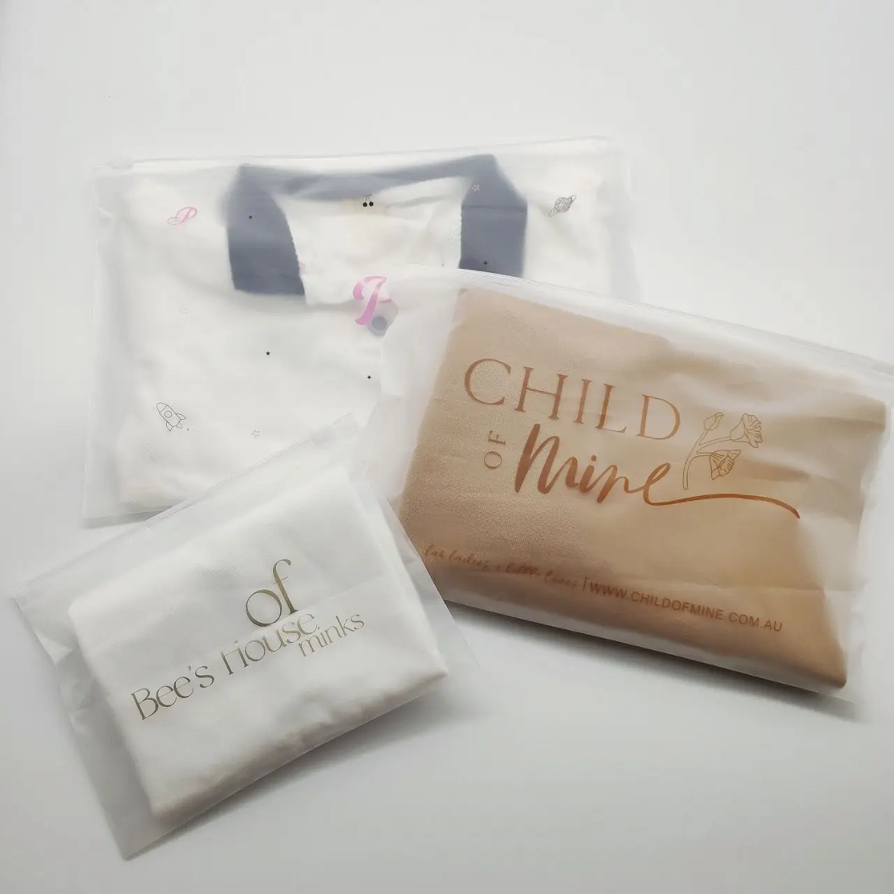 Custom Logo Transparent Clear Matte Zip Lock Plastic Socks Bikini Swimming Clothes Packaging Bag Customizable Zipper Closure