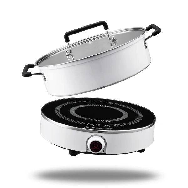 Table Top Single burner Multifunctional Round Fry Steam Noodle Auto Electrical Hot Pot Stove Induction Rice Electric Oven Cooker