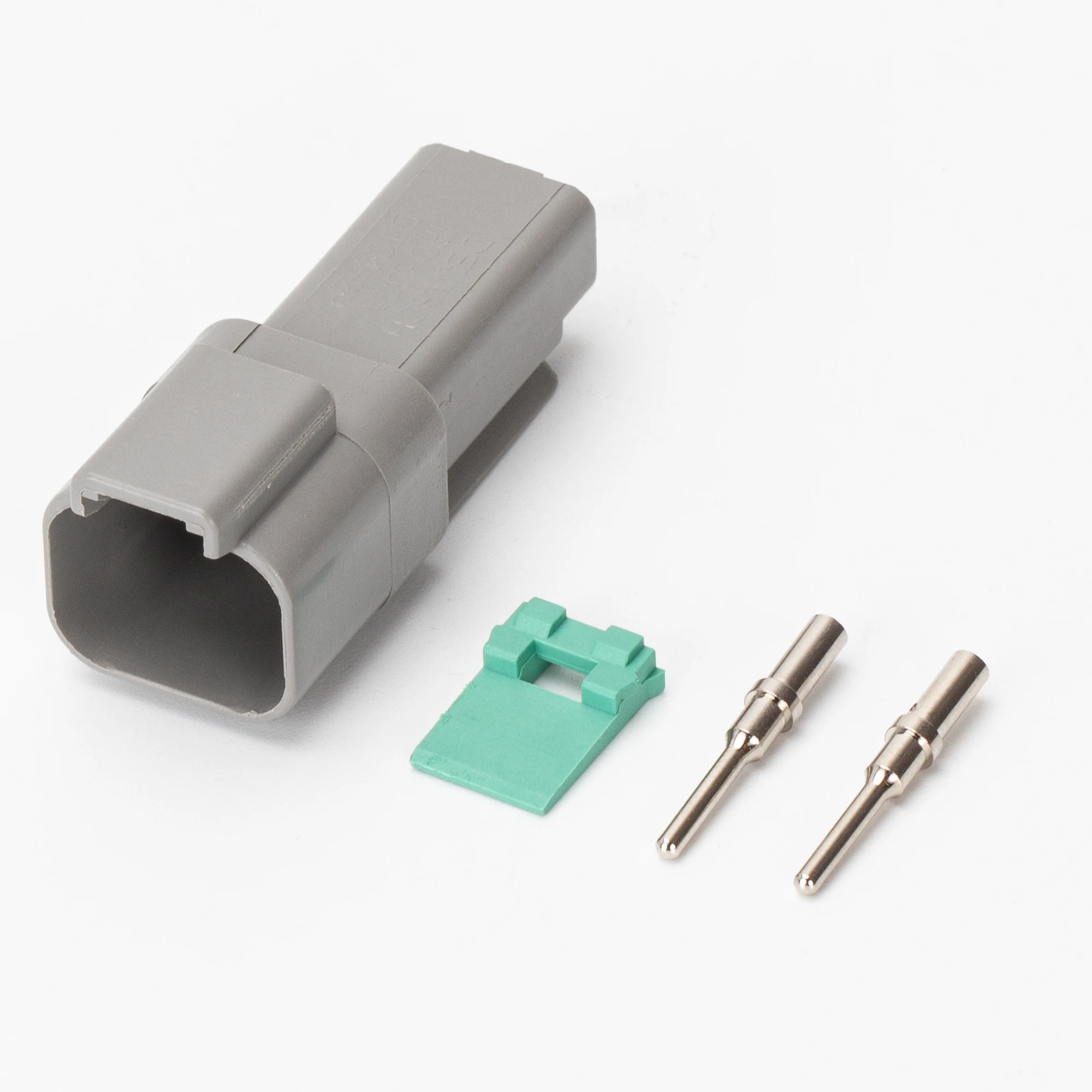 Deutsch 2 Pin Gray Color Connector DT04-2P+DT06-2S Waterproof Electrical Wire Connector Deutsch Set With Solid Contacts 14-20AWG