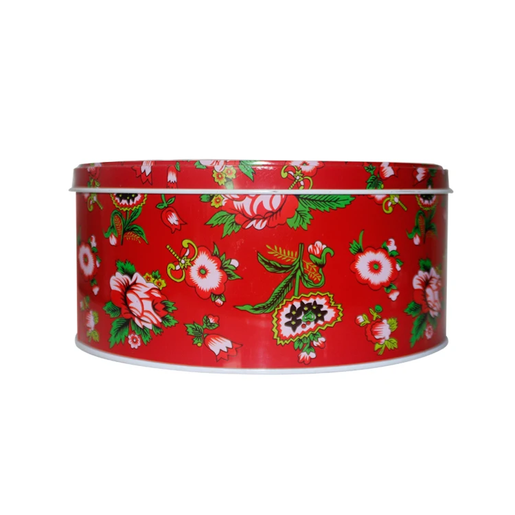 Индивидуальные круглые жестяные коробки для печенья, специальная жестяная коробка для печенья, оптовая продажа