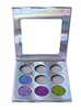 9 pans holographic palette with mirror