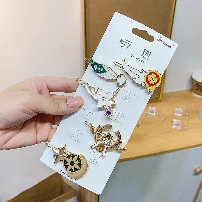 Корейские заколки в форме рыбьего хвоста значок глаза Бога женская заколка для волос из сплава