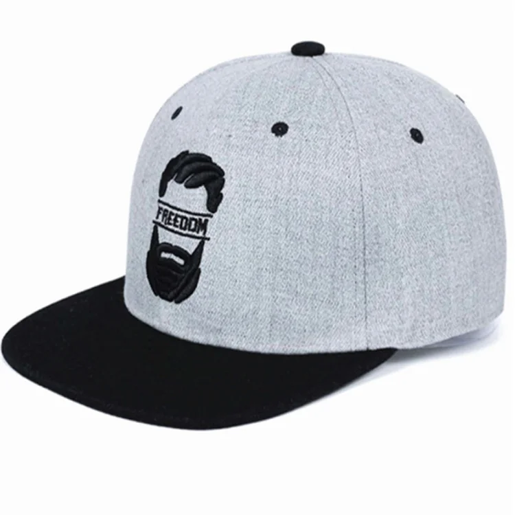 F-1021 Fashion Spring Summer Beard Old Man Embroidered Dad Hat Women Men Snap Back Baseball Cap Adjustable Cotton Trucker Hat