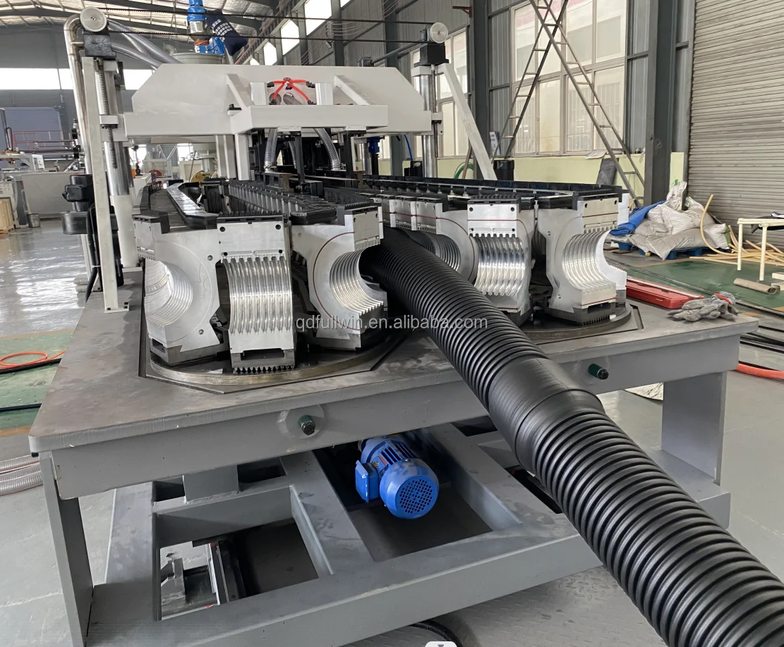 Landscaping Tunnel Drainage HDPE Single and Double Wall Corrugated Perforated Drainage Pipes Plastic Pipe Extruder Machinery