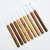 9-piece set - wooden handle with carbonized silver tips