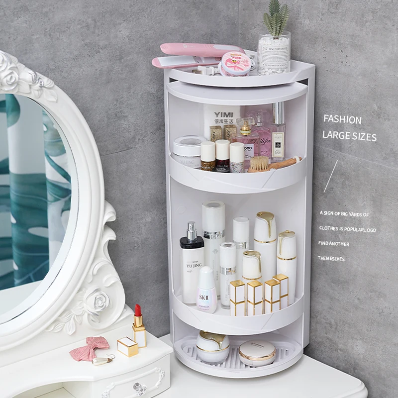 360 Degree Rotating Triangle Plastic Shelf