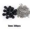 Perle noire de 8 mm