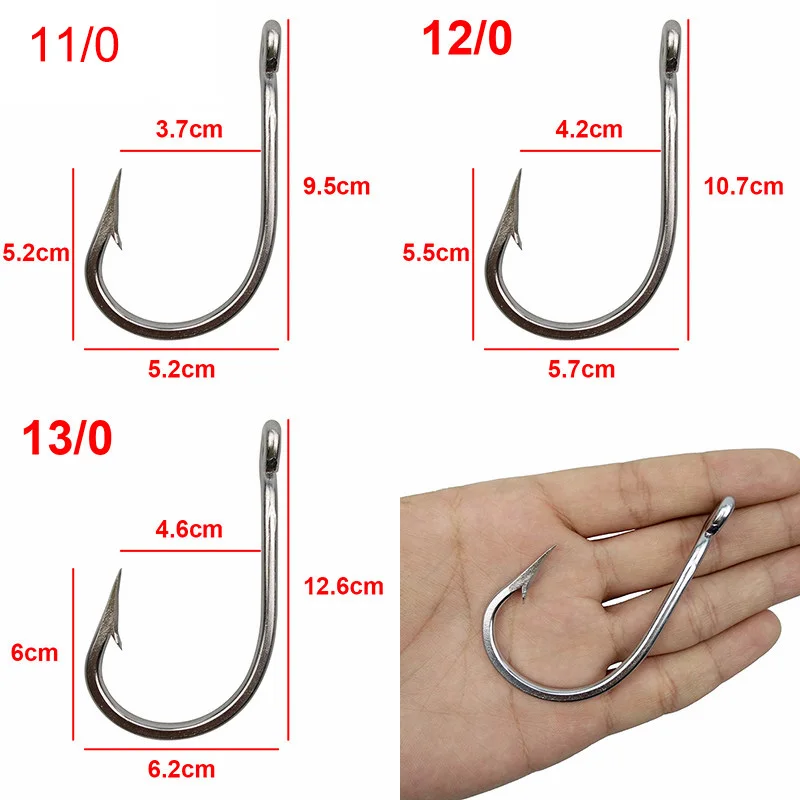 50pcs Strong Stainless Steel Tuna Fishing Hooks 5/0-13/0 Galvanized Saltwater Fishhook with Big Game Barbed for Fishing| Alibaba.com 50pcs Strong Stainless Steel Tuna Fishing Hooks 5/0-13/0 Galvanized Saltwater Fishhook with Big Game Barbed for Fishing| Alibaba.com