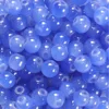 Perles imitation jade 6 mm - Bleu ciel profond