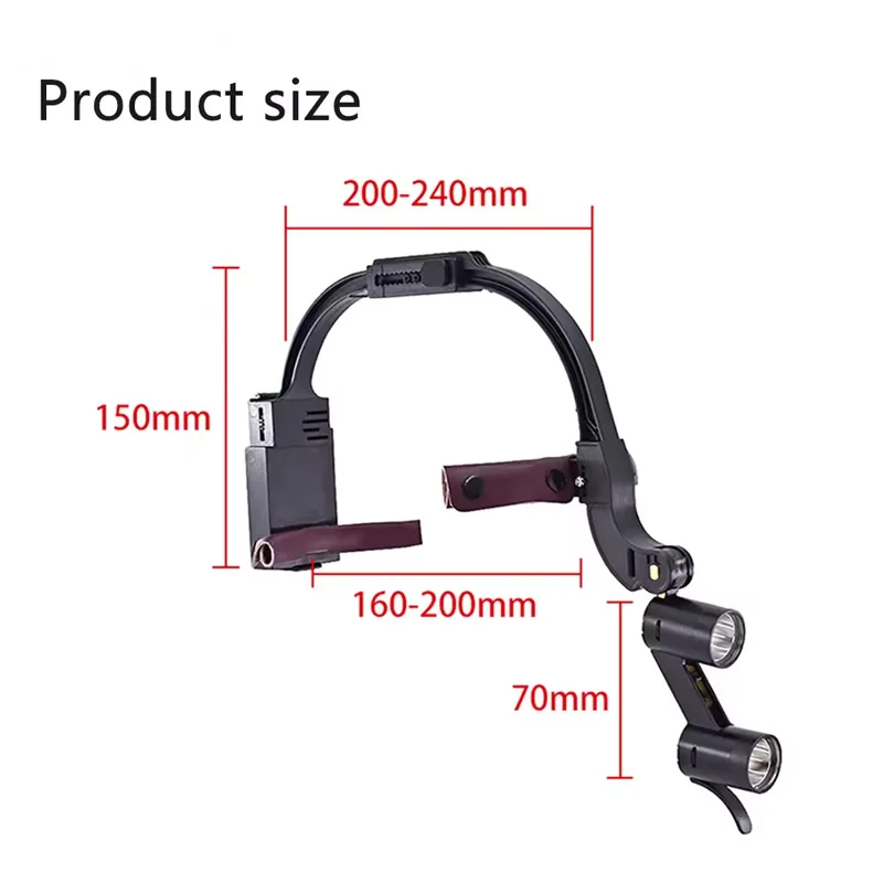 5x/6x/2.5x/3.5x Complete Set Dental Loupes With 5W LED Headlamp Medical Magnifier Wireless Surgical Headlight