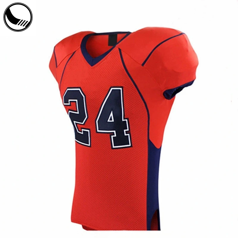 Röd design – anpassade laginspirerade amerikanska fotballdräkter för ungdomar och vuxna