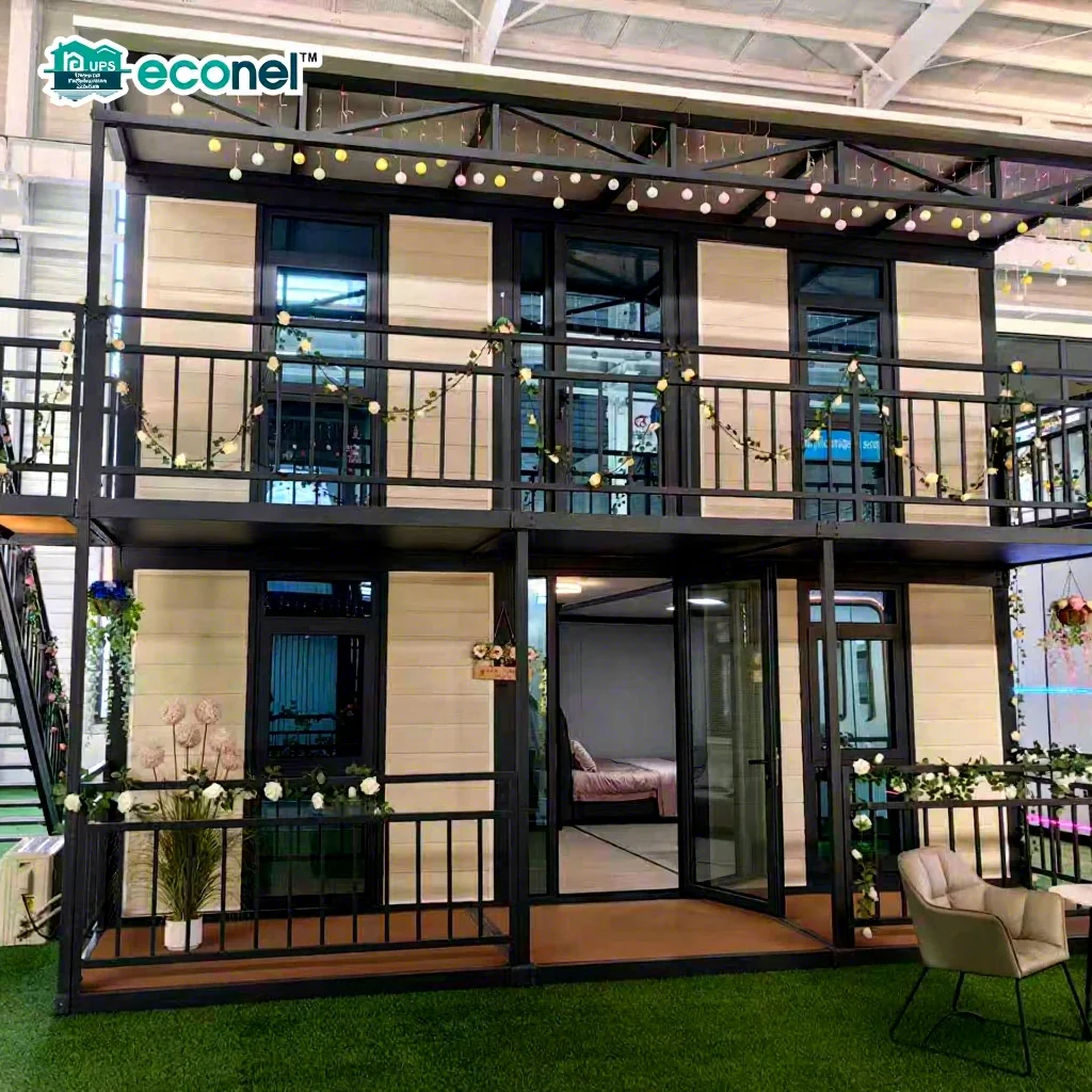 ساختمان دفتر کار پانل ساندویچی پیش‌ساخته انبار، خانه آماده به فروش با طراحی مدرن