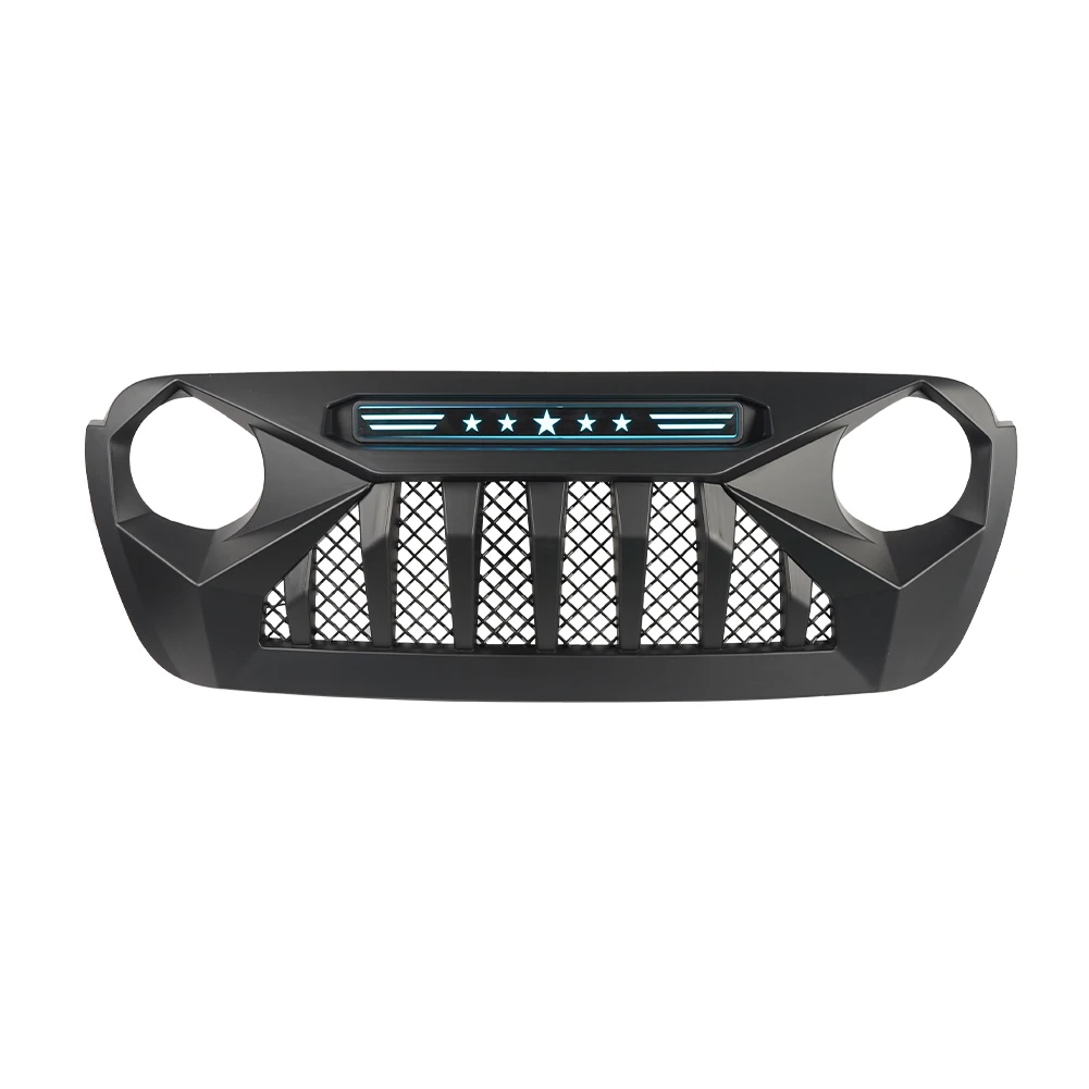 Front Bumper with LED Light Grille for Jeep Wrangler JL/JT 2018-2021 factory