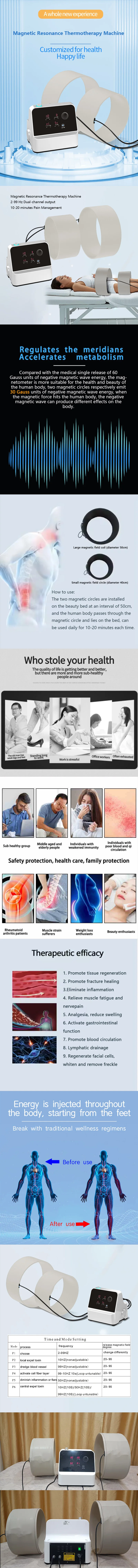 Full Body Magnetic Therapy Equipment Magnetic Field Health Machine for Subhealth Relief Blood Flow Detox and Pain Management