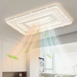 Hot Selling Fan Light Hotel Bedroom Living Room Decorative Recessed Smart Bladeless Ceiling Fan With Light and Remote