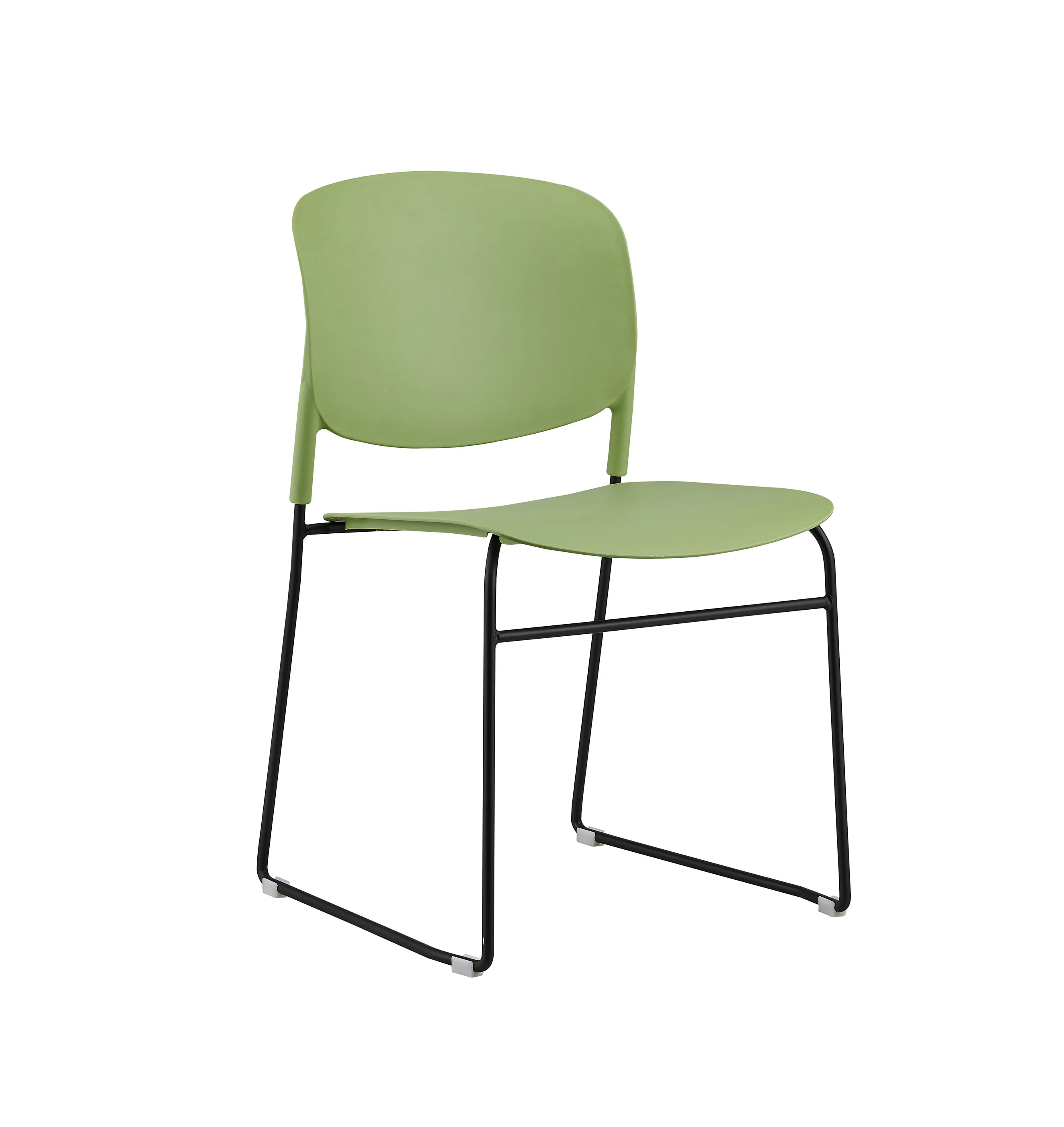 Home Furniture Plastic Multi Color Metal Armless Meeting Stacking Chair With Solid Steel Frame