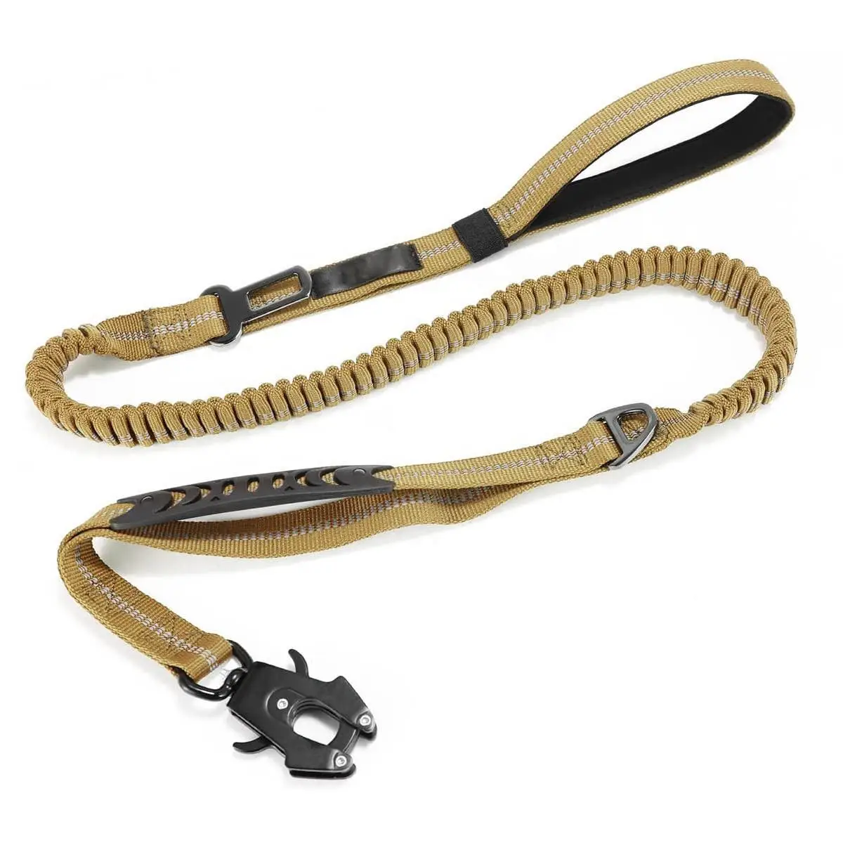 Highly Reflective Shock Absorbing Elastic Pet Leash Heavy Duty Frog