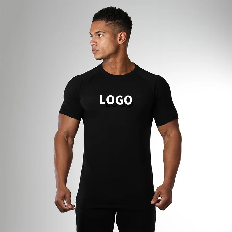 Custom Round Neck Athletic Moisture Wicking Quick Dry Muscle Fit T