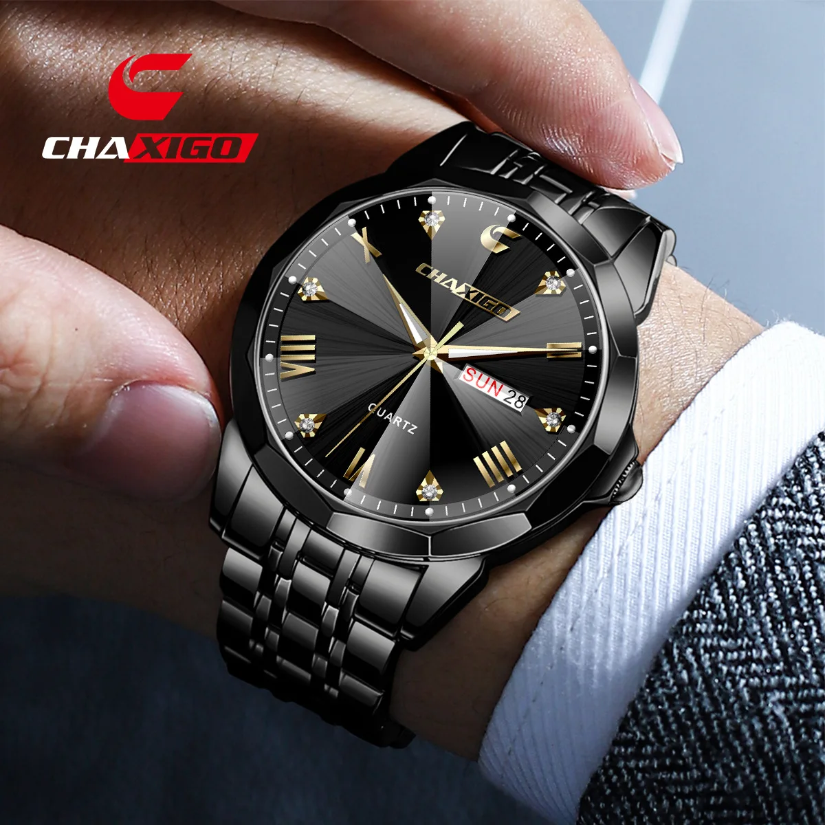 Luxury Luminous Quartz Wrist Watch For Men, Waterproof, Odm