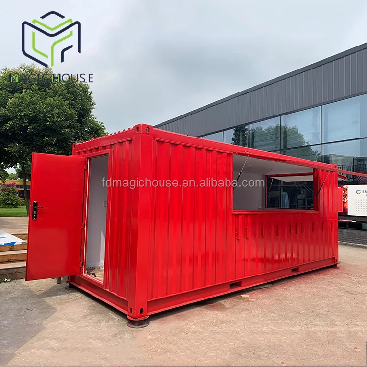 Shipping 20ft Knock Down Expandable Container Snack Locking bar House
