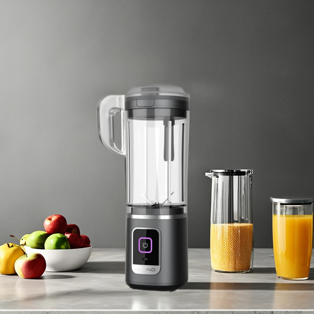 Portable Cordless USB Power Source Personal Blender 18 oz Container Slow Juicer Milkshakes Smoothies Household Car Use English