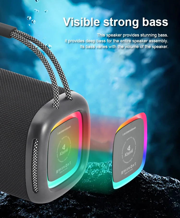 Kisonli K10 30w Bass Radio Blue tooth Speaker