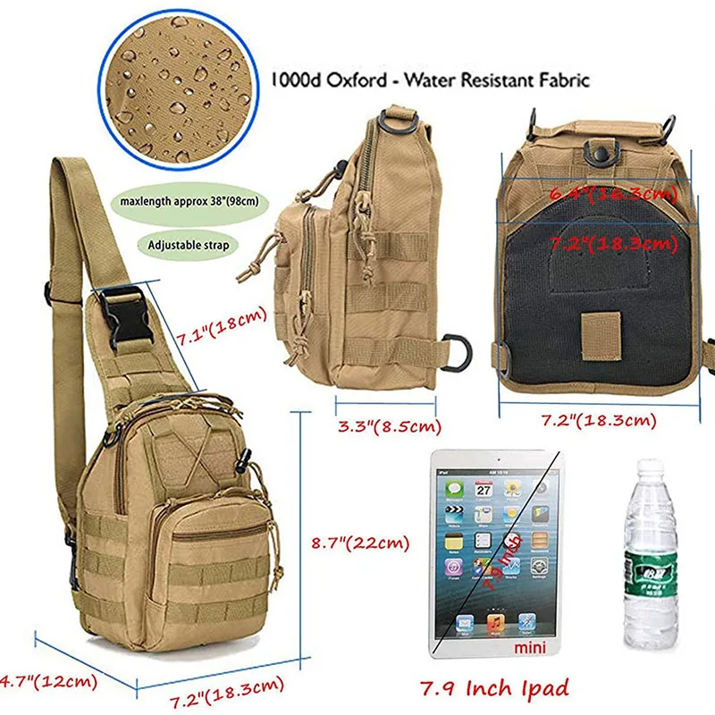 Multifunctional Tactical Sling Pouch Assault Shoulder Bag Outdoor Traveling Chest Pack Tactical Sling Pouches Bags