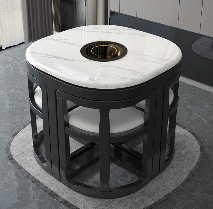 Luxury Solid Wood Folding Round Dining Table for Home