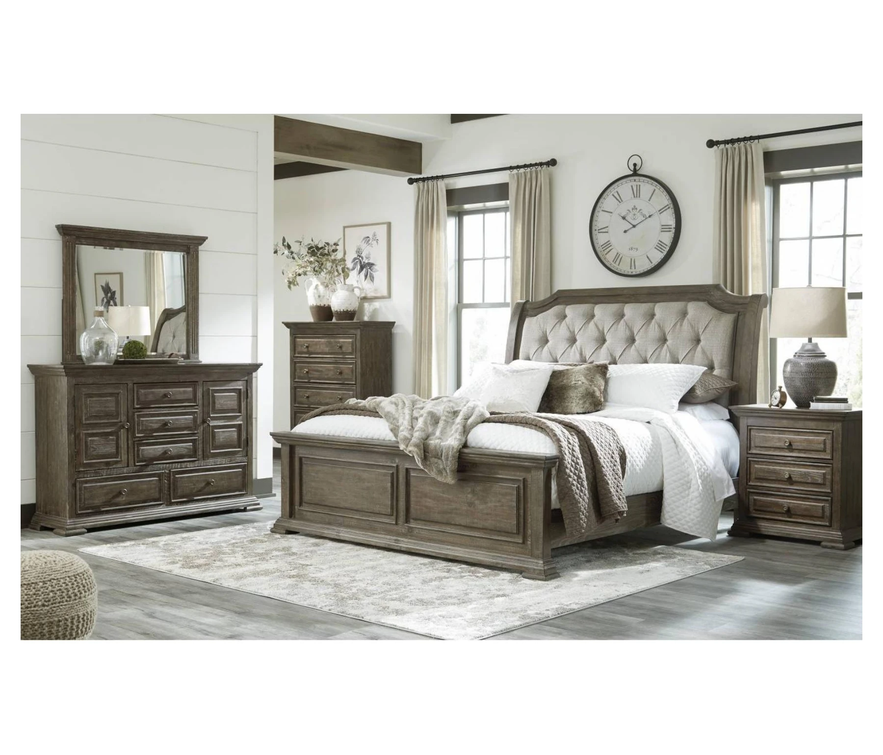 Hot Selling Bed Bedroom Set Classic Wooden Furniture Wholesale American