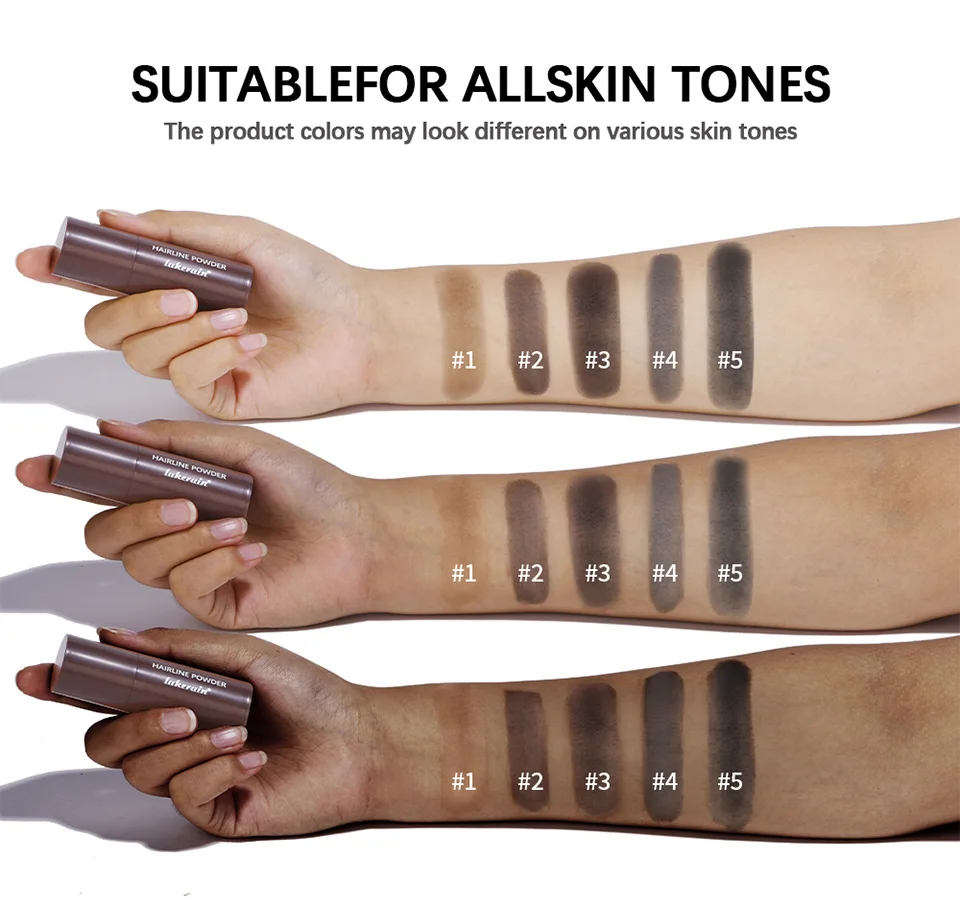 LAKERAIN Hair Line Shadow Concealer Waterproof Hairline Filling Powder Stick