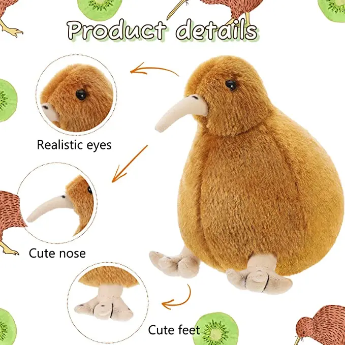 ブラウンキウイ　バード　ぬいぐるみ　新品未使用 追跡有☆NICI キウイバード ぬいぐるみ 50cm (NICI/キャラクター