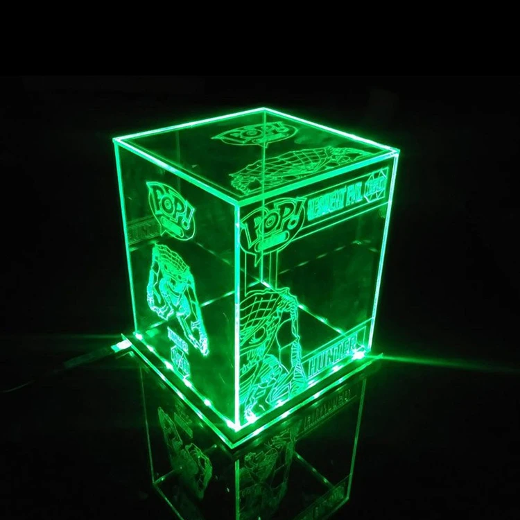 Custom Acrylic Led Light Box Acrylic Item Protection Light Box Display Stand Protective Cover Transparent Accepted Customized