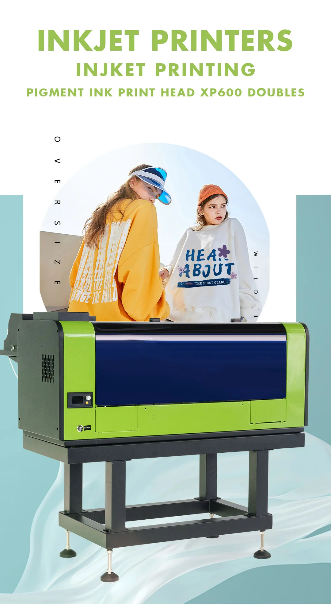 Dual XP600 A3 DTF Printer - Efficient T-Shirt Printing