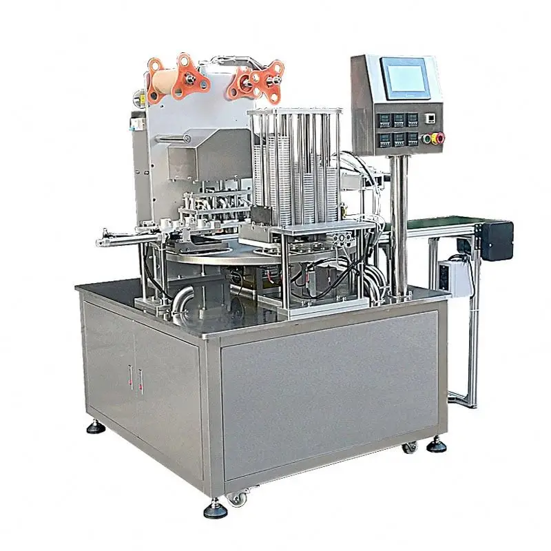 TEBAK Automatic Electric Mung Bean Paste Liquid Mineral Water Cup Jelly Filling  Sealing and Motor Sealing Line Machine