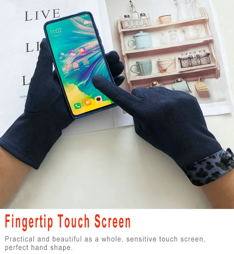 Оптовая продажа женские стильные зимние ветрозащитные бархатные тканевые перчатки для вождения велосипеда