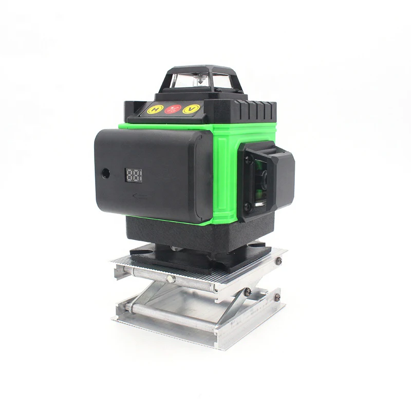 Indoor self leveling 3d laser level rotary 360 green 12 lasers lithium with manual