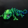 13.5cm gold green blue chameleon