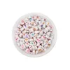 Round milky white mixed-color English beads