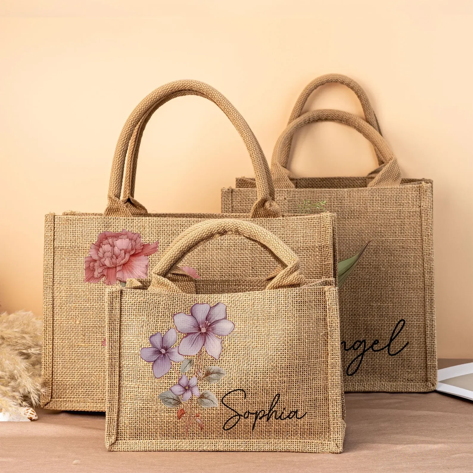 Friendly Large Natural Burlap Bags Jute