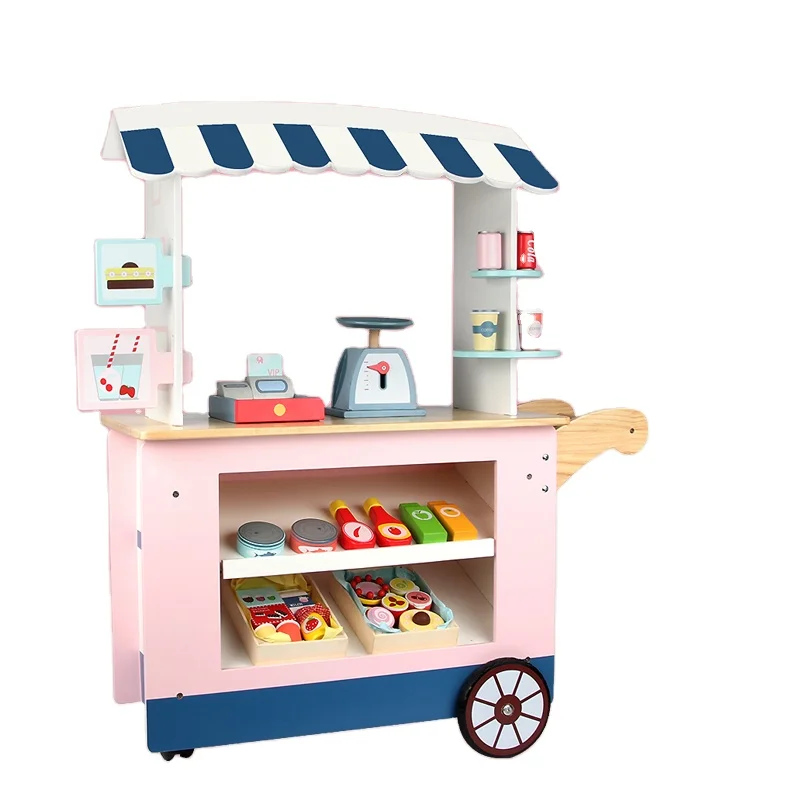 Набор игрушек для супермаркета, детские деревянные ролевые игрушки, обучающие 2022 американские игрушки для кассового аппарата